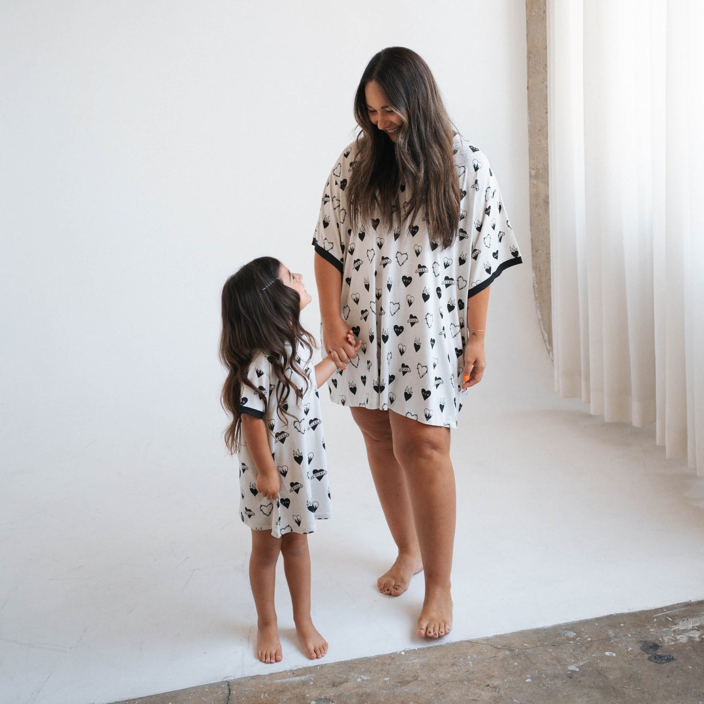 Tattoo Heart Heather Grey | T-Shirt Dress