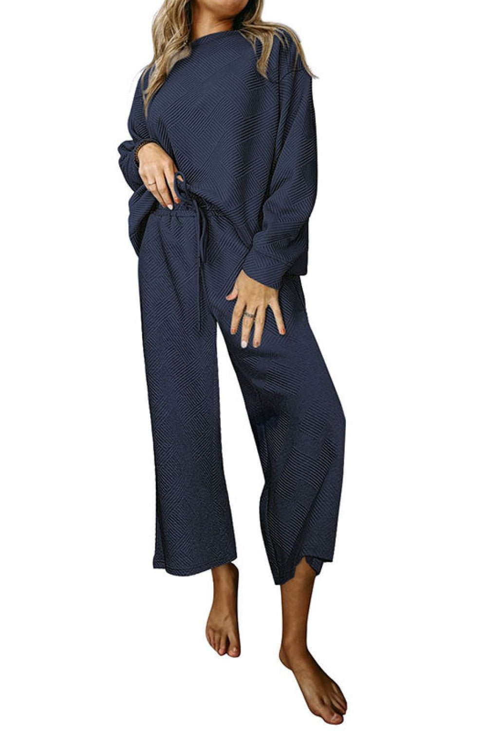 Dropped Shoulder Top and Pants Set - Mack & Harvie