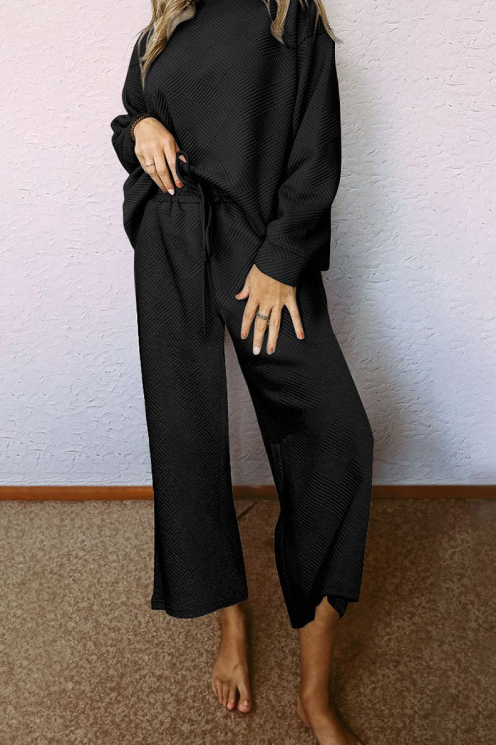 Dropped Shoulder Top and Pants Set - Mack & Harvie