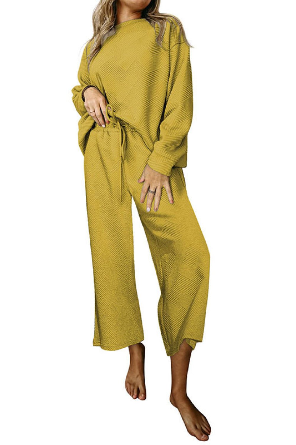 Dropped Shoulder Top and Pants Set - Mack & Harvie