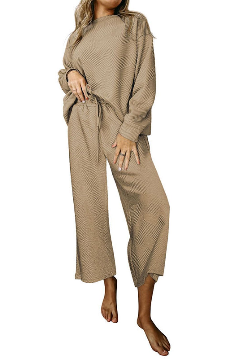 Dropped Shoulder Top and Pants Set - Mack & Harvie