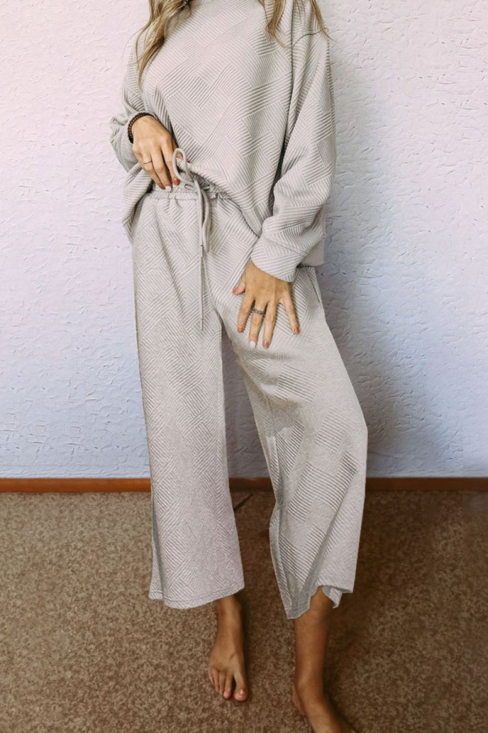 Dropped Shoulder Top and Pants Set - Mack & Harvie