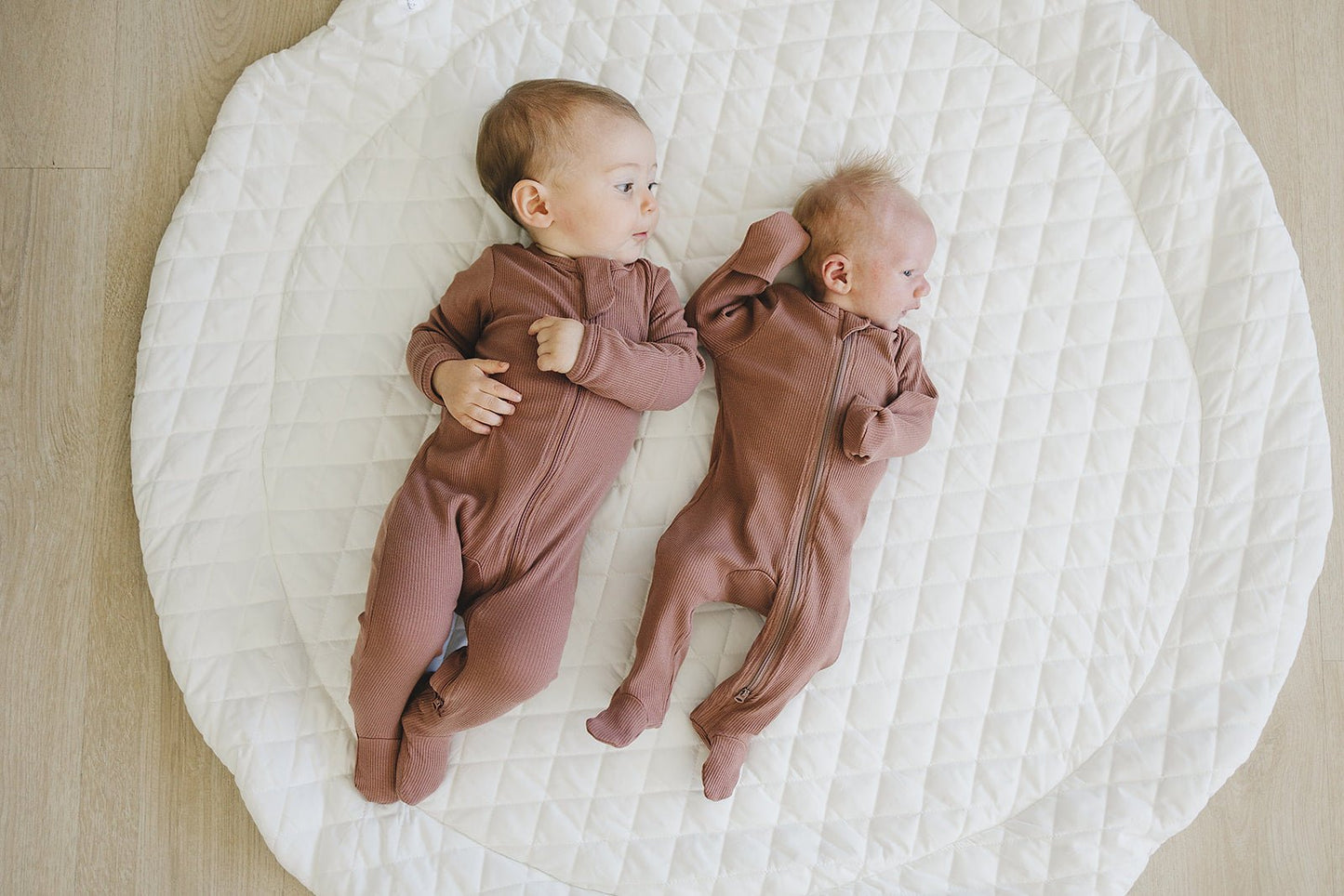 Dusty Rose Organic Cotton Ribbed Zipper - Mack & Harvie
