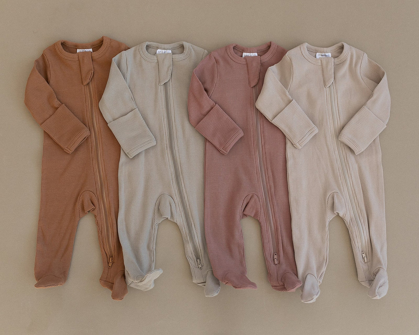 Dusty Rose Organic Cotton Ribbed Zipper - Mack & Harvie