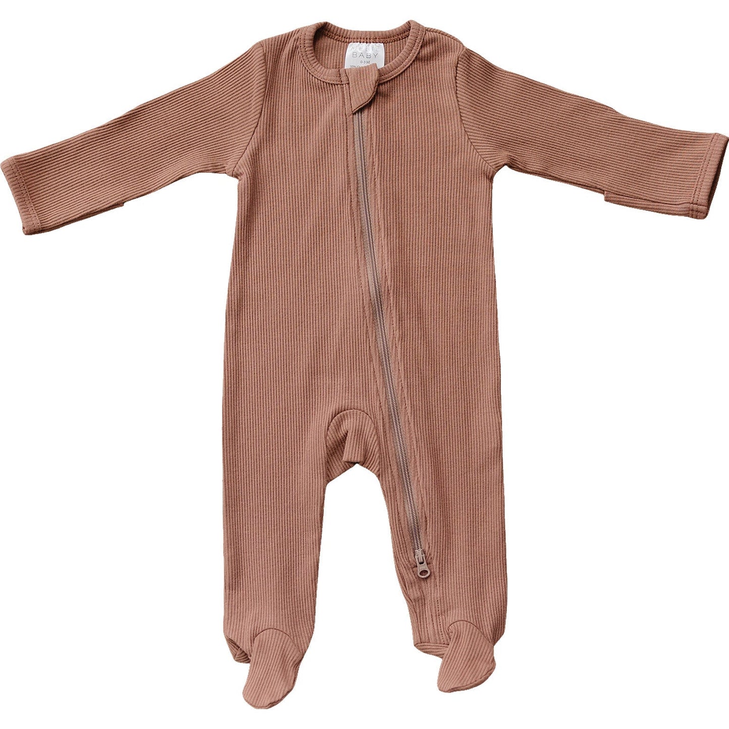 Dusty Rose Organic Cotton Ribbed Zipper - Mack & Harvie