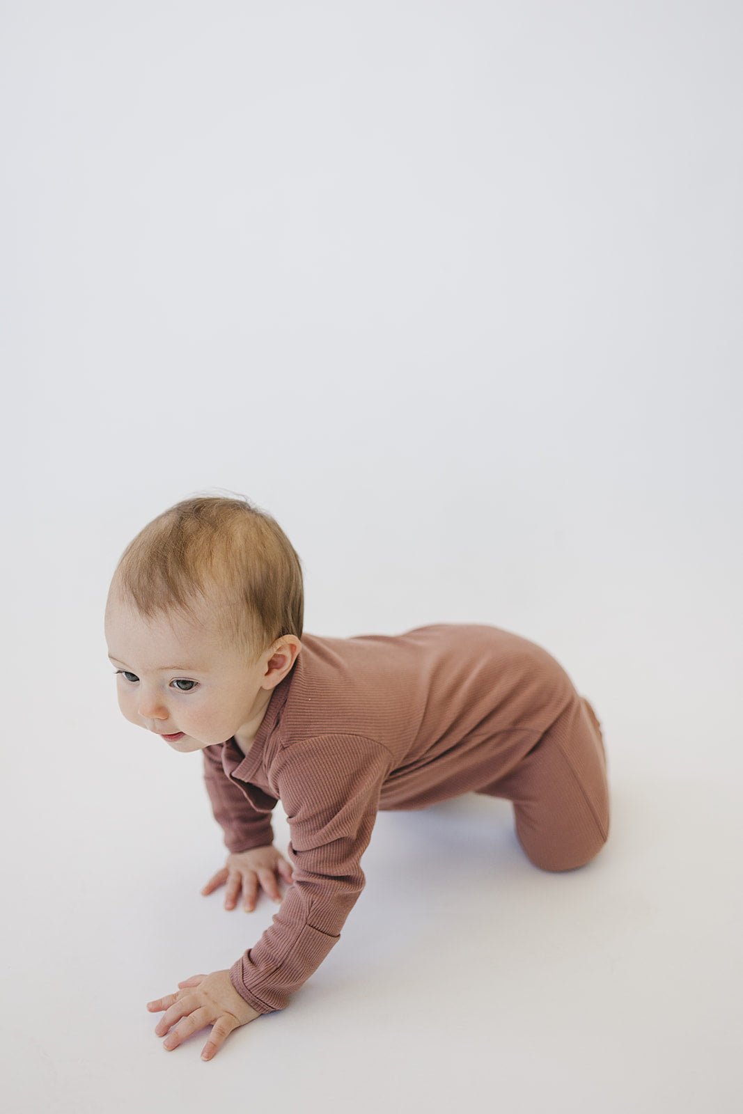 Dusty Rose Organic Cotton Ribbed Zipper - Mack & Harvie