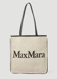 Max Mara Easybag Black Trim Raffia Shopper