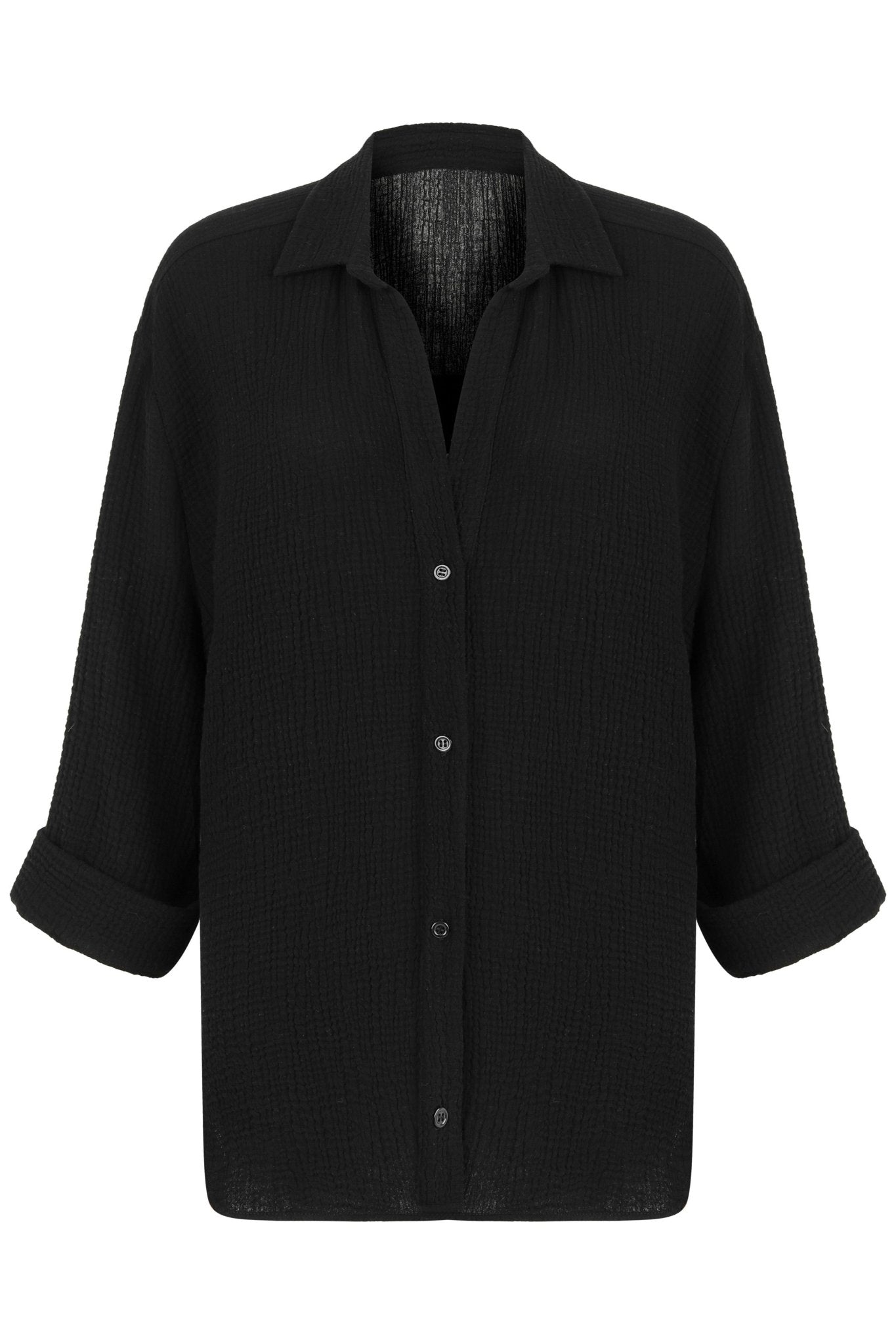Echo Maxi Shirt - Black - Mack & Harvie