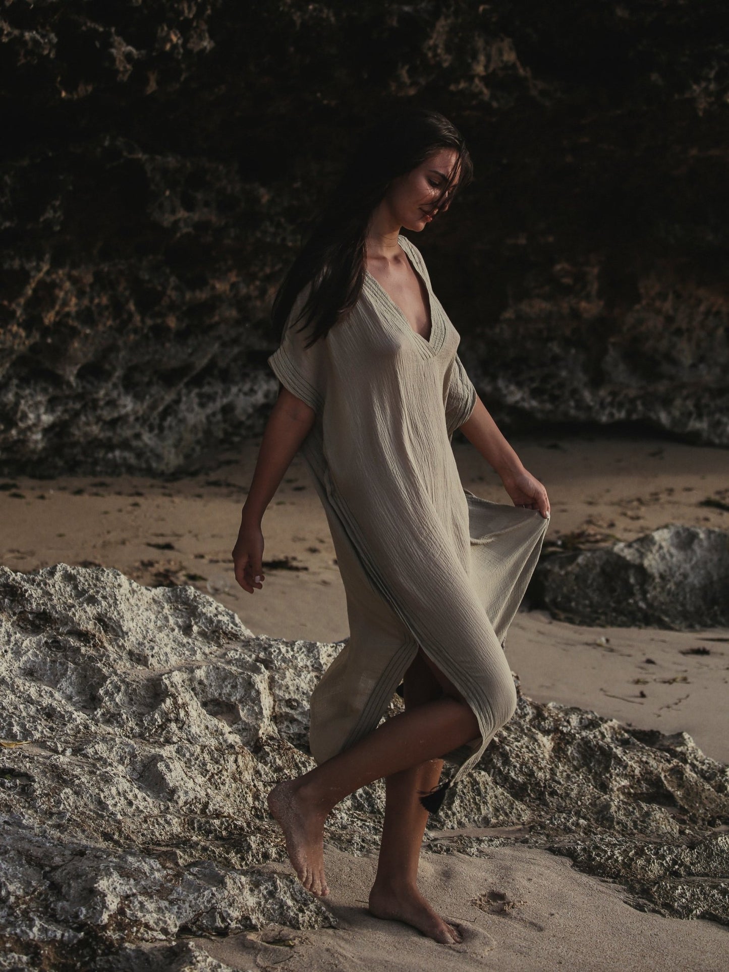 Ela Kaftan - Khaki Green - Mack & Harvie
