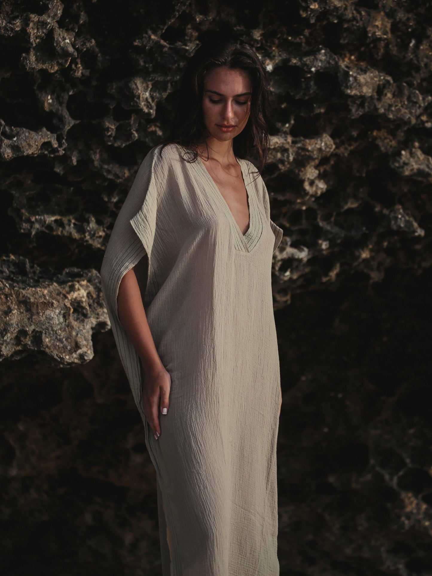 Ela Kaftan - Khaki Green - Mack & Harvie