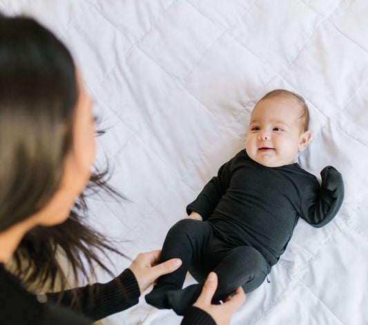 Essentials Peekabooty™ Rag Romper - 'Newborn Rag in Phantom' - Mack & Harvie