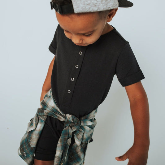 Essentials Rag Romper - 'Phantom' - Mack & Harvie