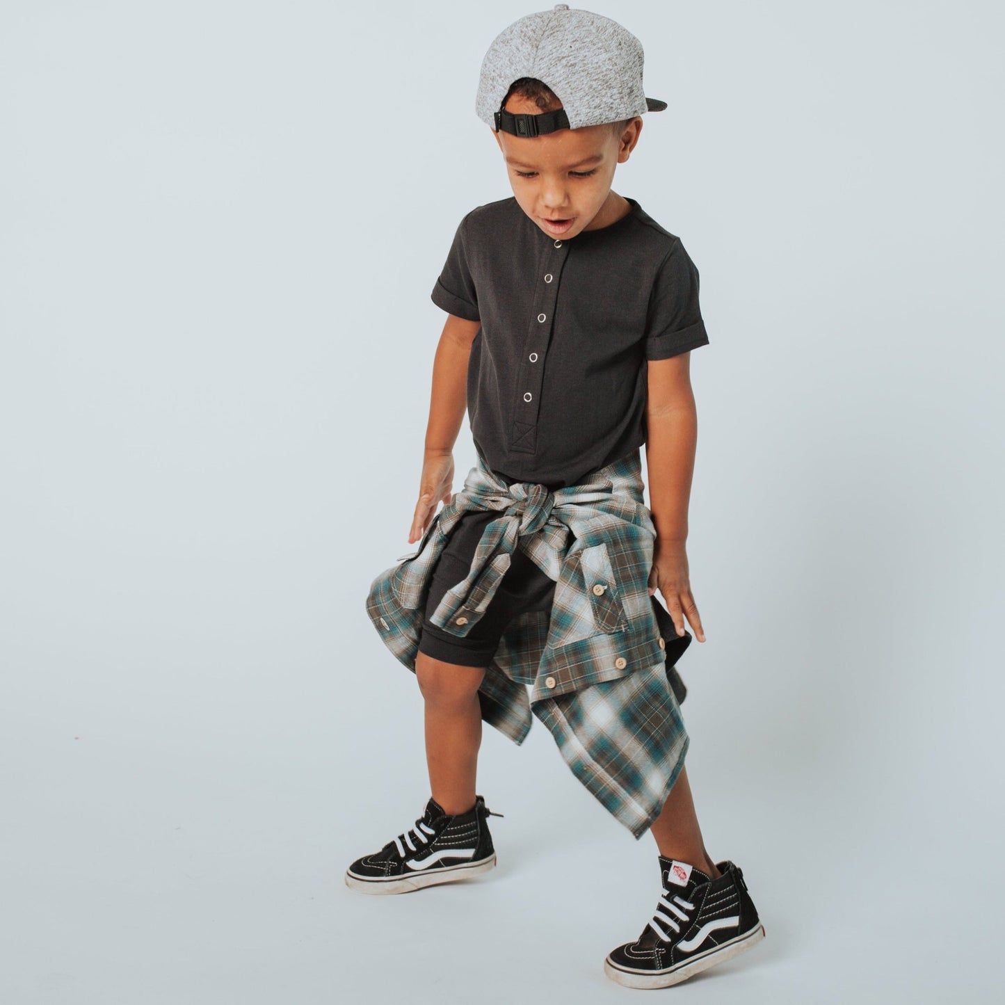Essentials Rag Romper - 'Phantom' - Mack & Harvie