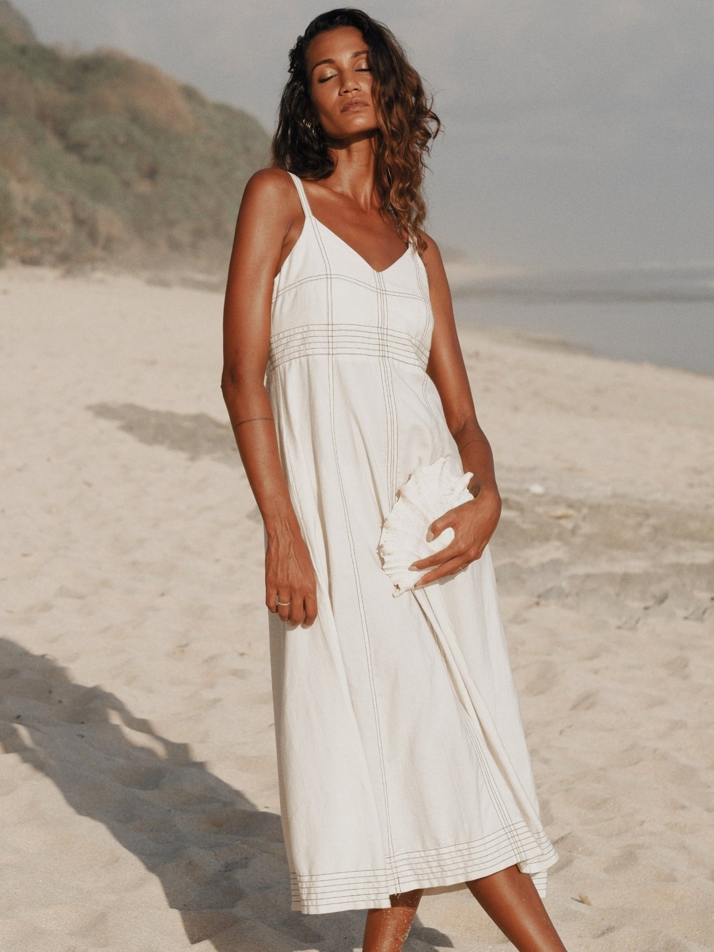 Eva Maxi Dress - Natural - Mack & Harvie