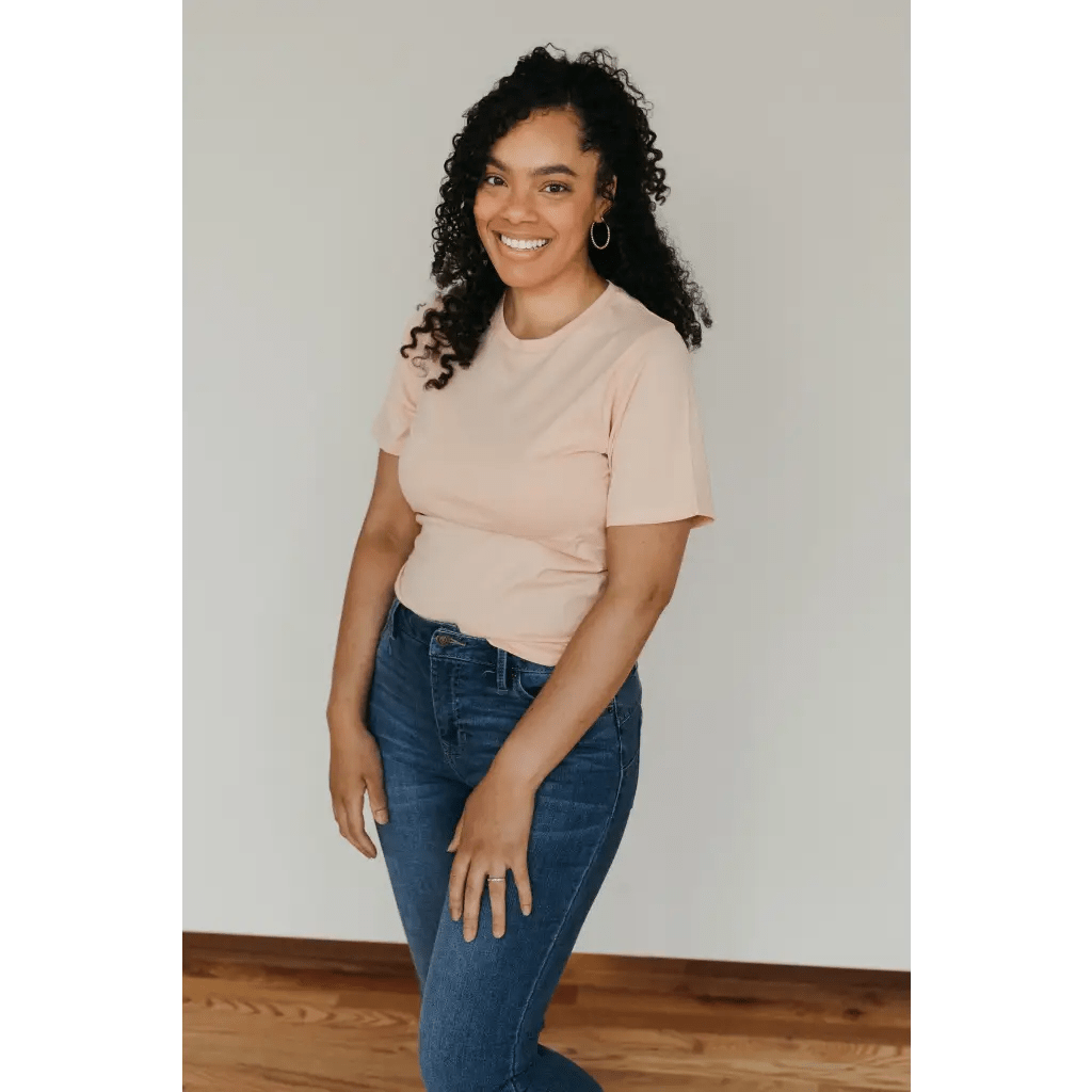 Everyday Organic Cotton Tee in Peach - Mack & Harvie