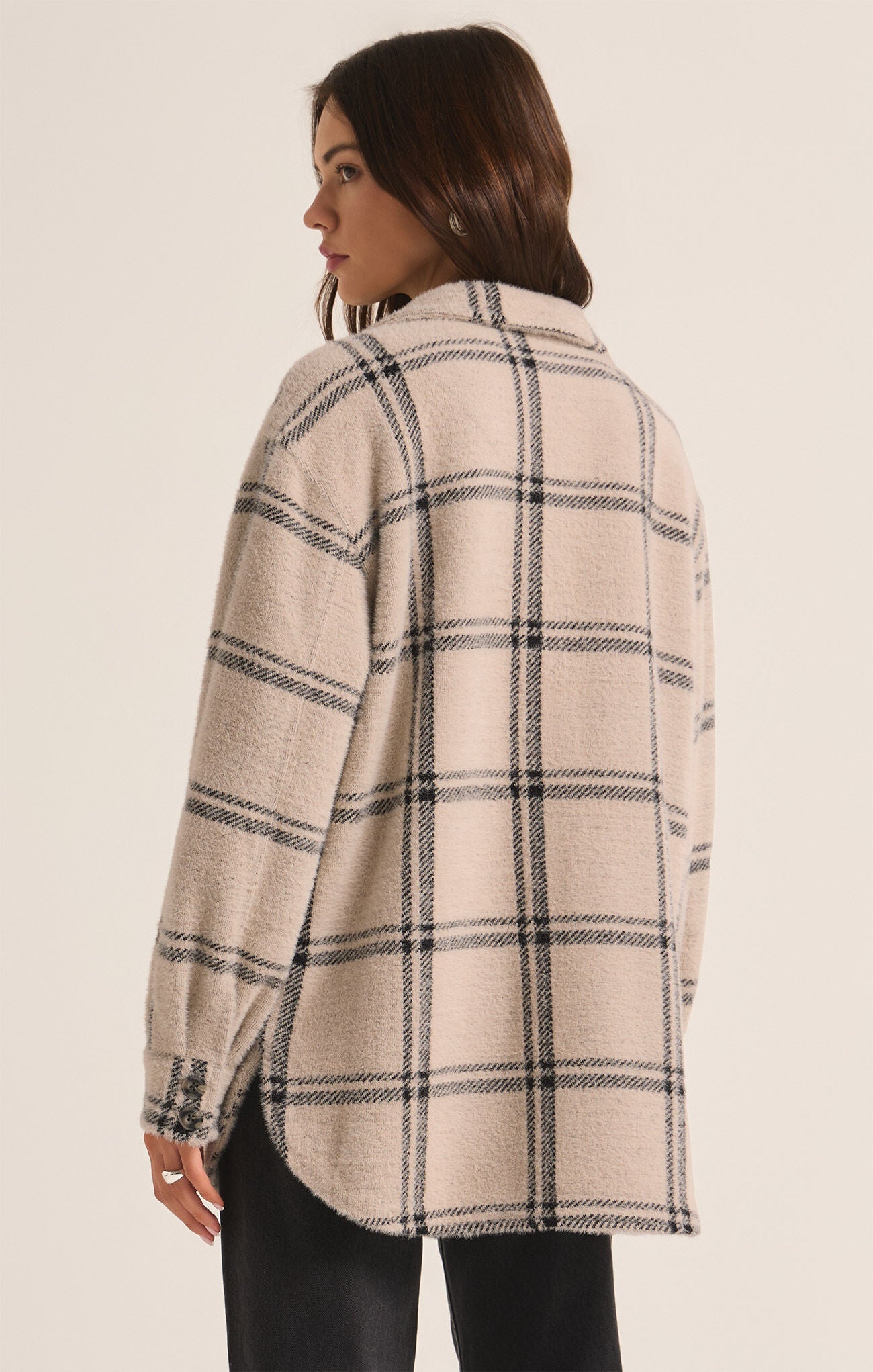 PLAID TUCKER SHIRT JACKET