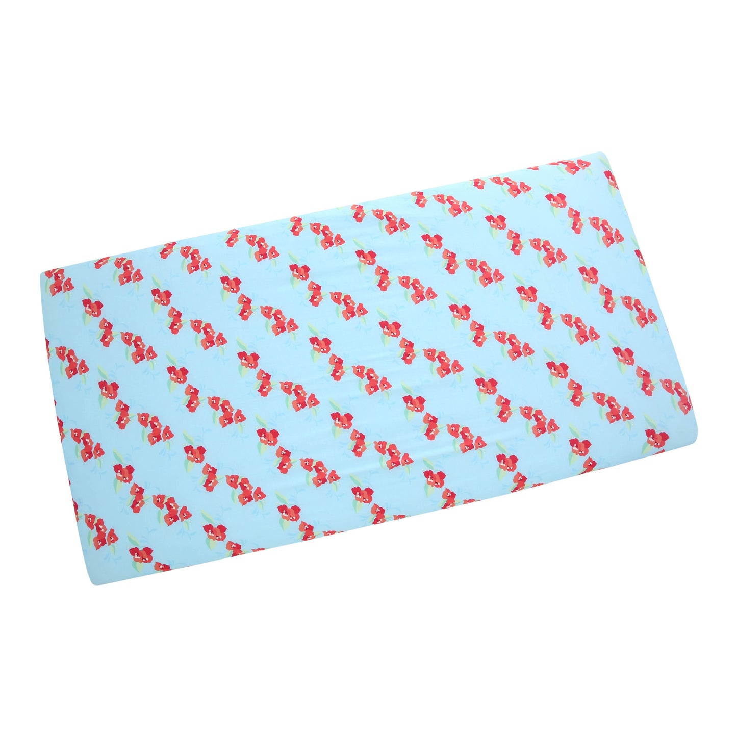 Crib Sheet in Floral Blue Sky