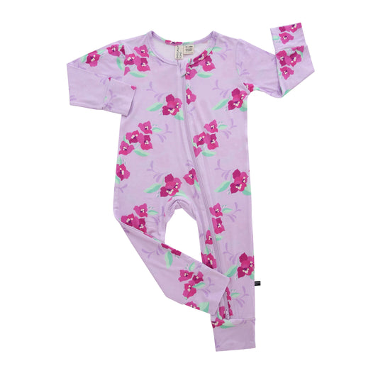 Amalfi Coast Pink Flower Zippered Romper