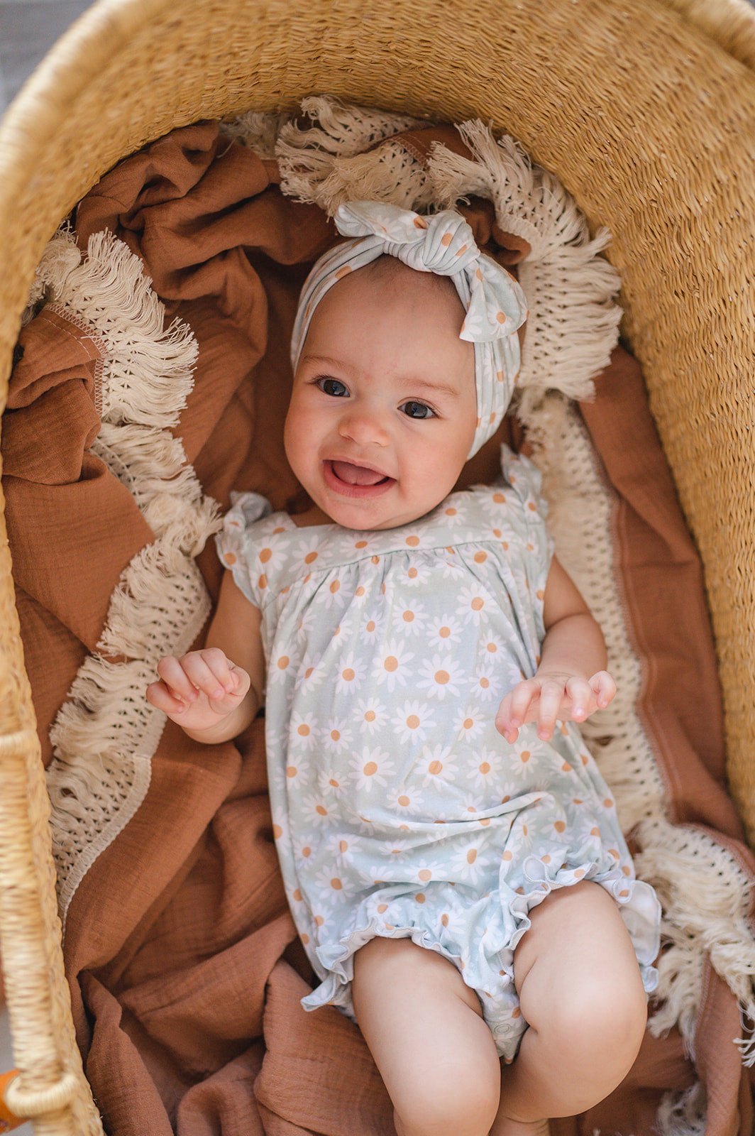 Fringe Swaddle Blanket - Caramel - Mack & Harvie