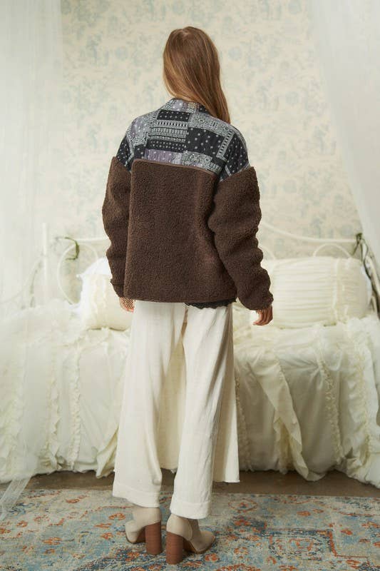 FUR SIDE POCKET LONG SLEEVE ZIPPER FRONT JACKET - Mack & Harvie