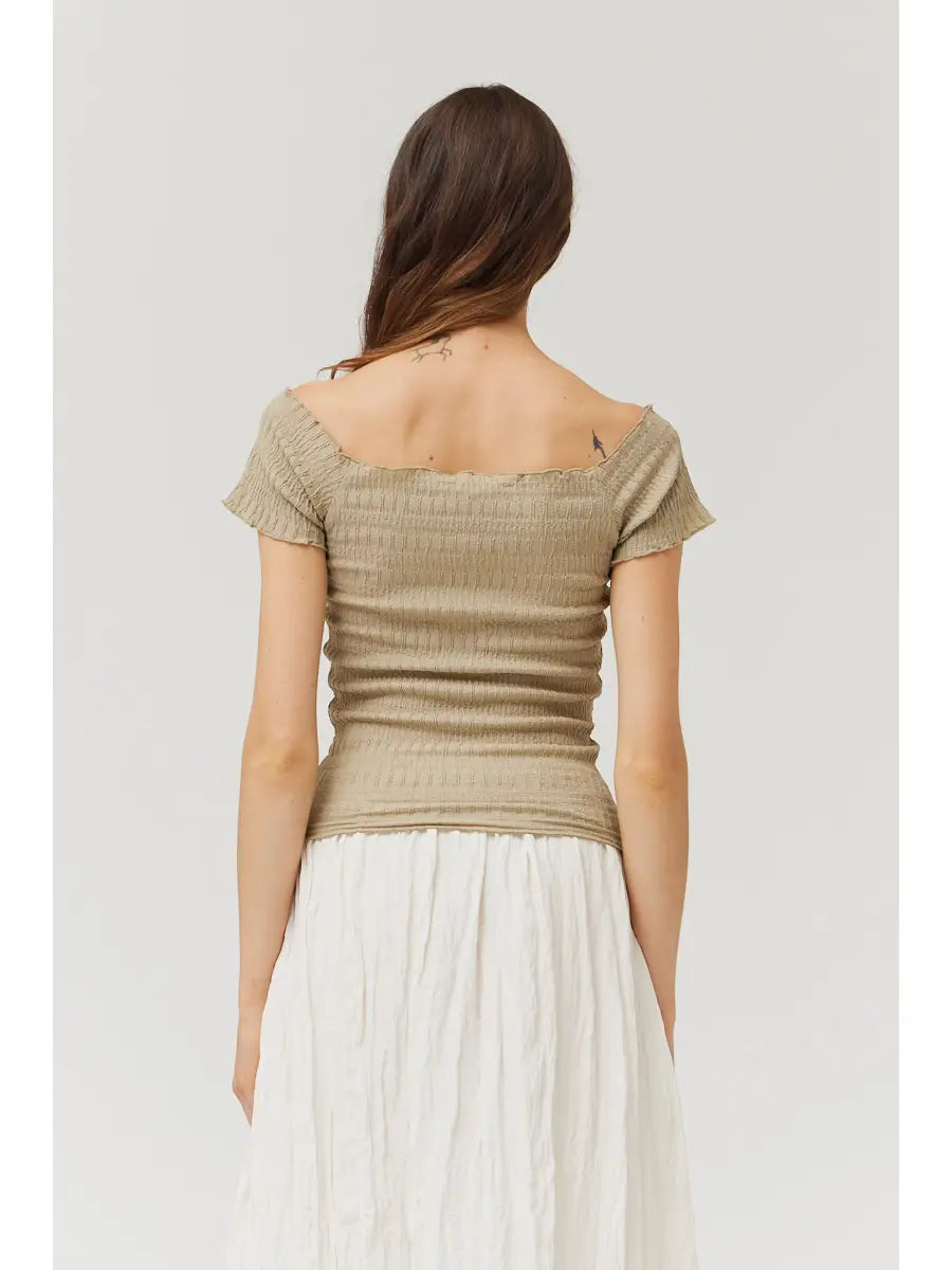 Sage Woven Top