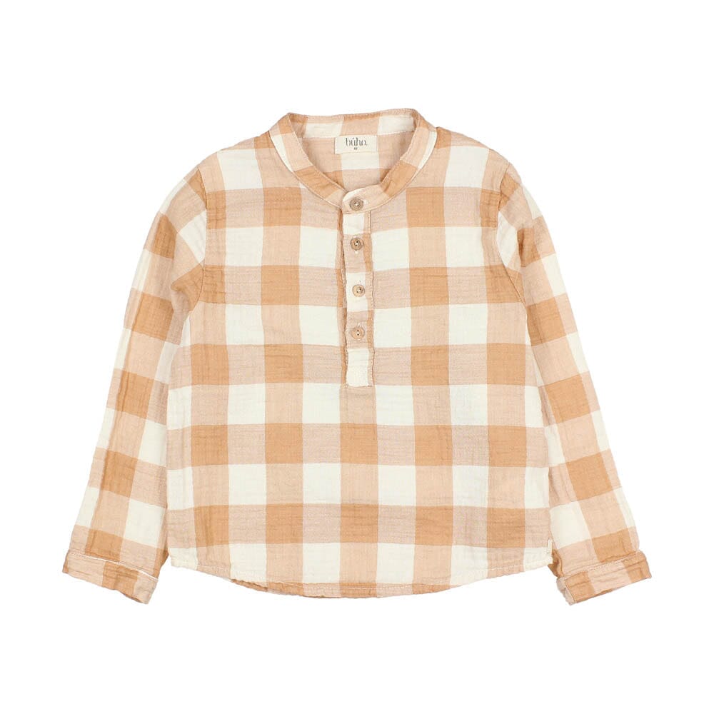 Gingham Shirt - Caramel - Mack & Harvie