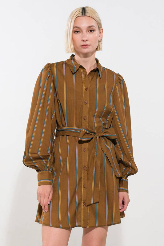 GIVE IT A GO WOVEN MINI DRESS - Mack & Harvie