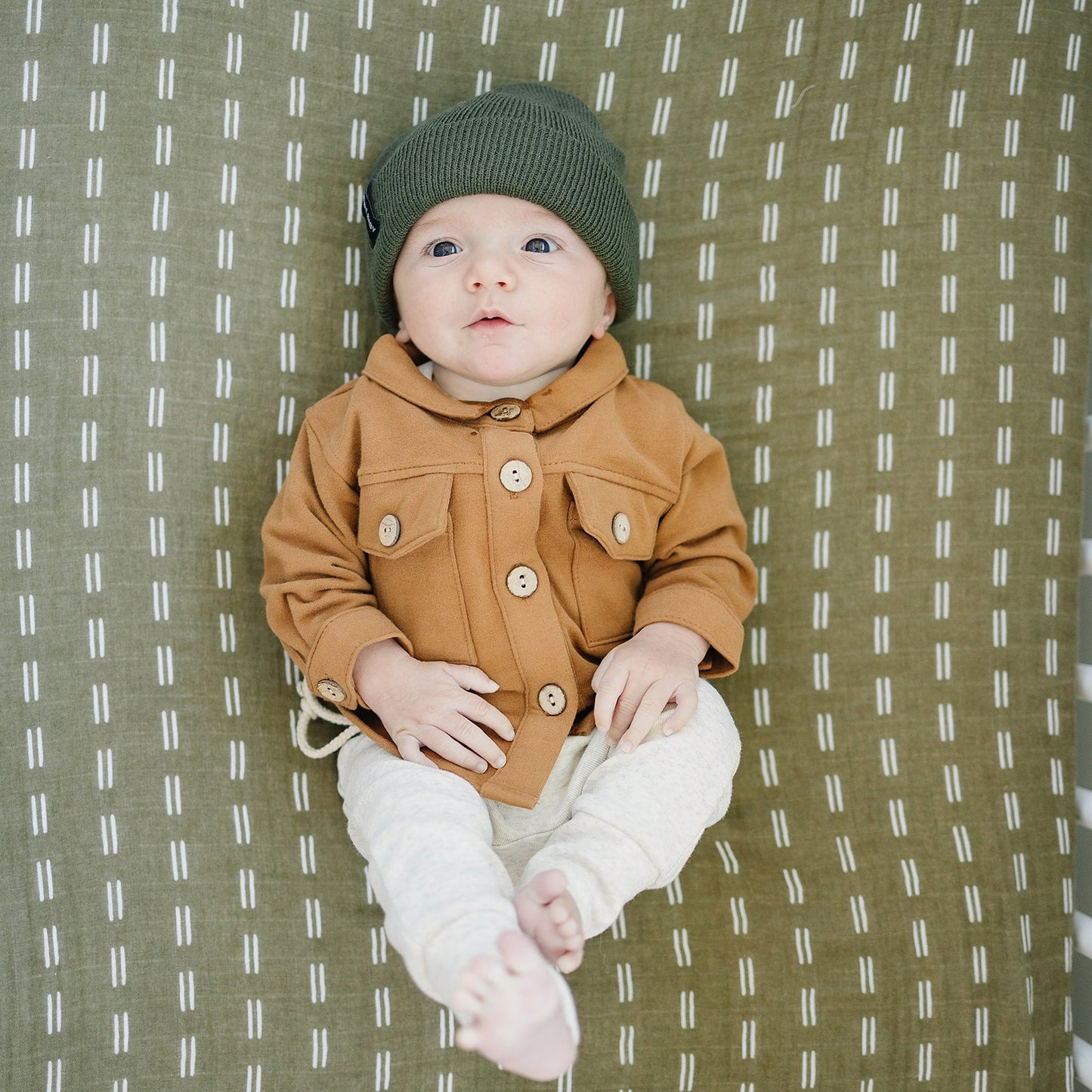 Green Mebie Baby Beanie - Mack & Harvie