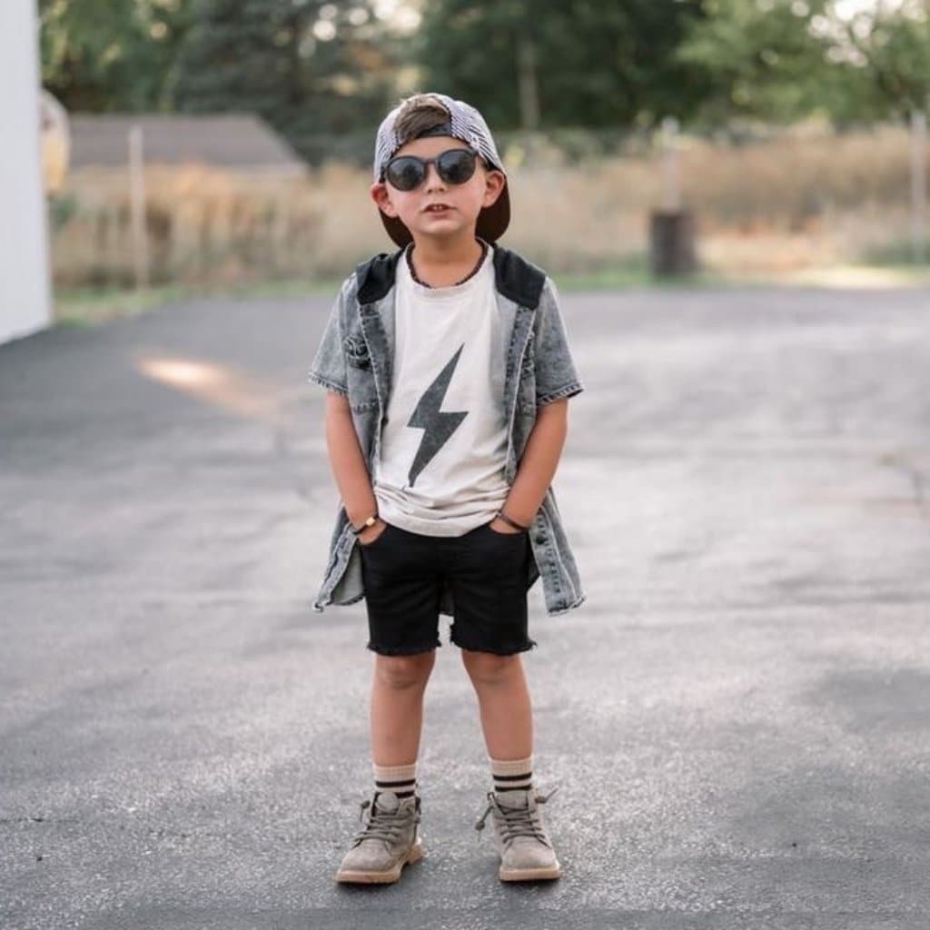 GREIGE ACID-WASH SPARK TEE - Mack & Harvie