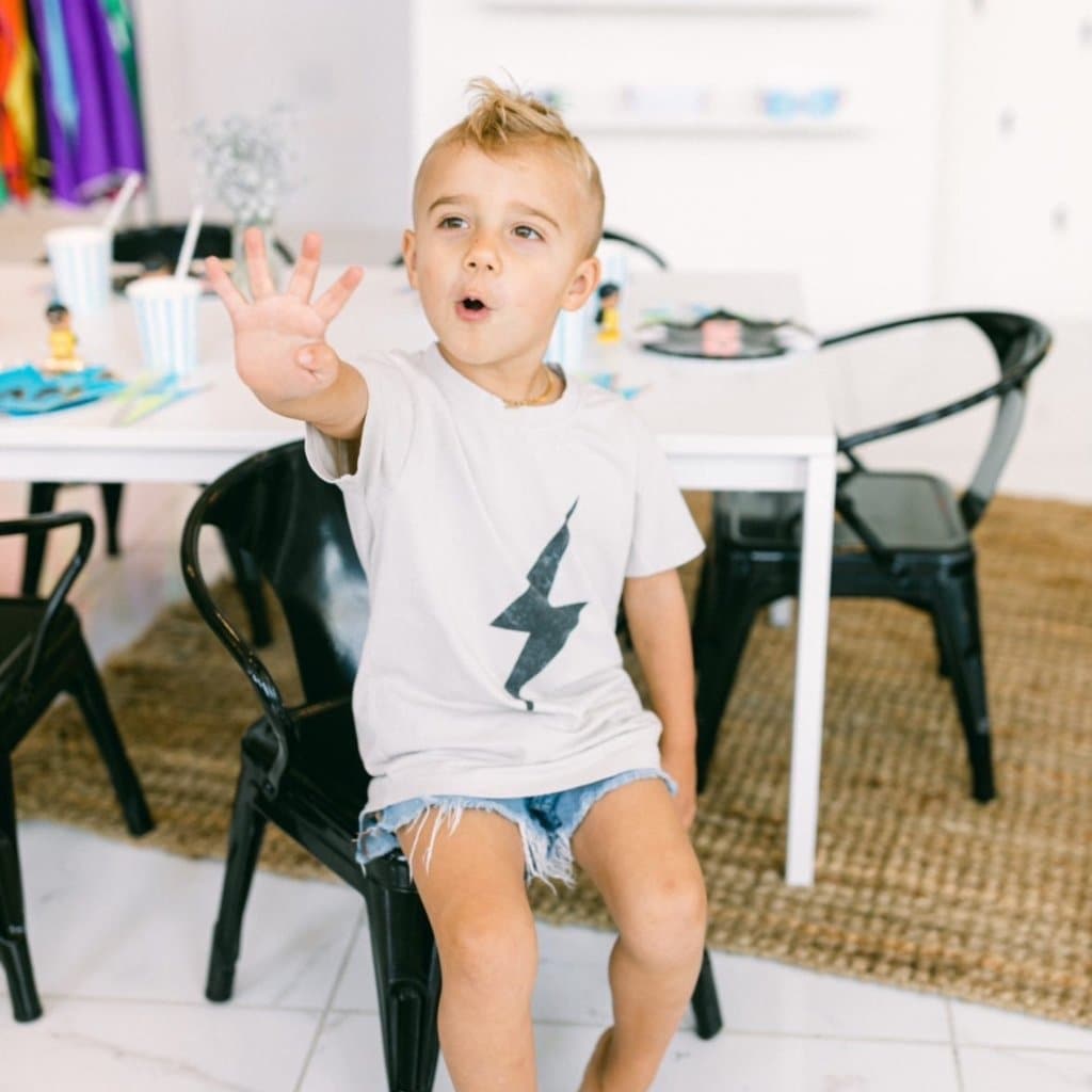 GREIGE ACID-WASH SPARK TEE - Mack & Harvie