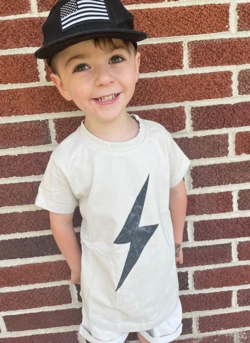 GREIGE ACID-WASH SPARK TEE - Mack & Harvie
