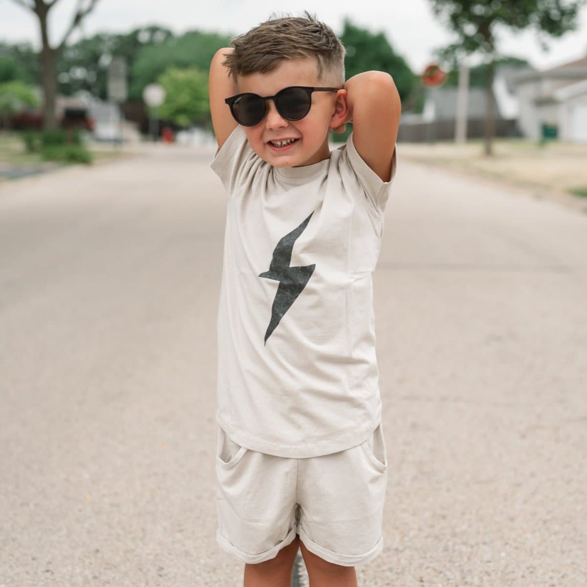 GREIGE ACID-WASH SPARK TEE - Mack & Harvie