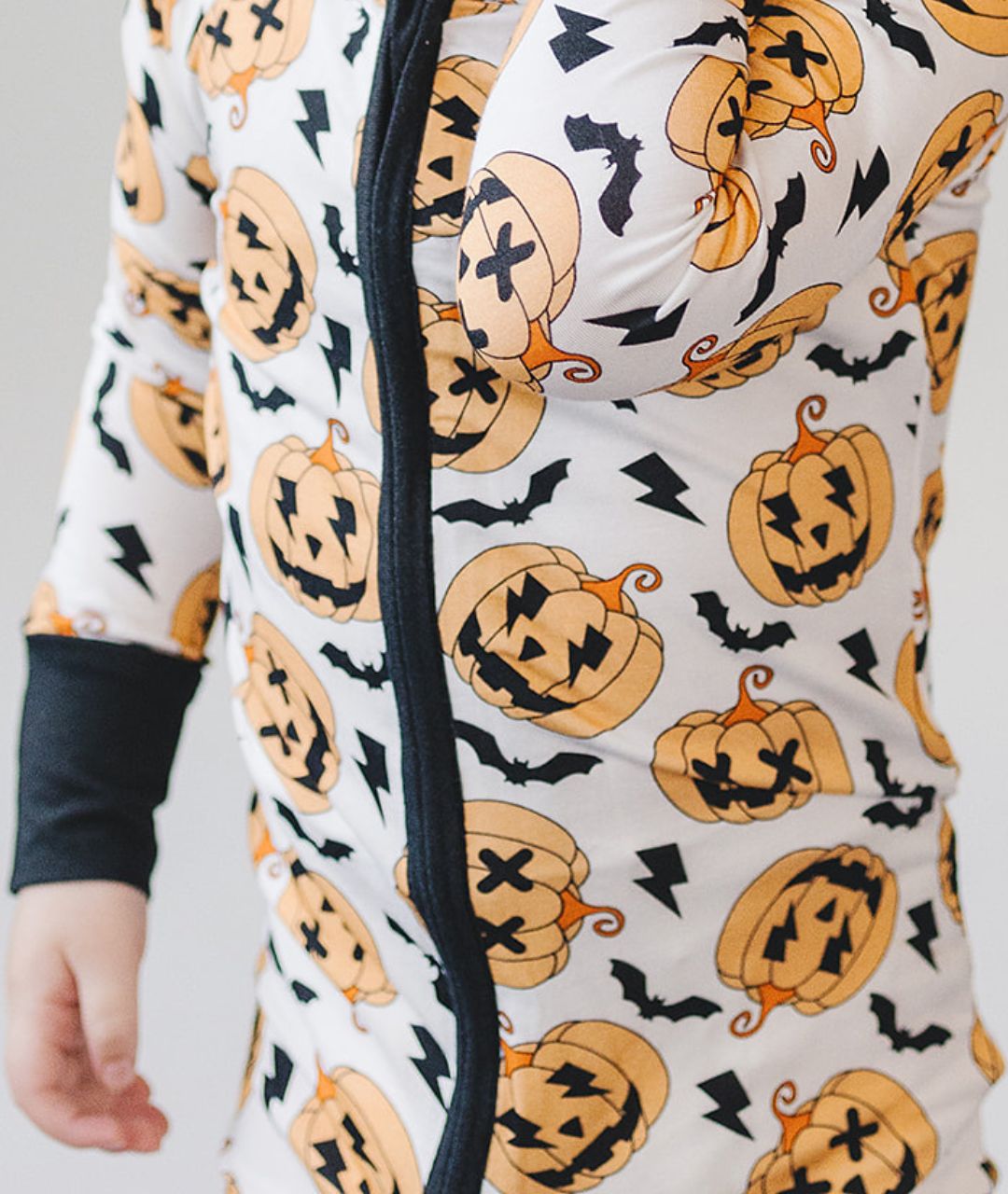Halloween Bamboo Zip Romper | Black - Mack & Harvie