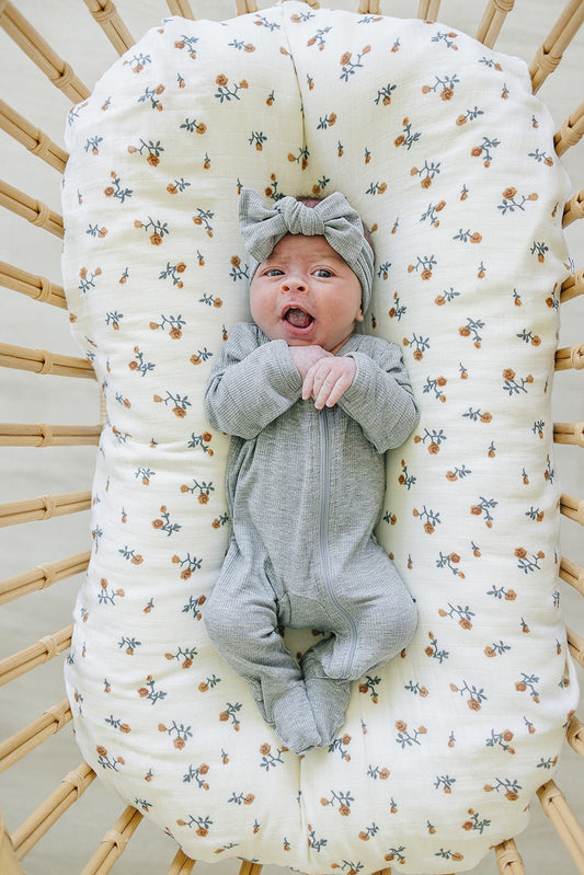 Heather Grey Ribbed Bamboo Head Wrap - Mack & Harvie