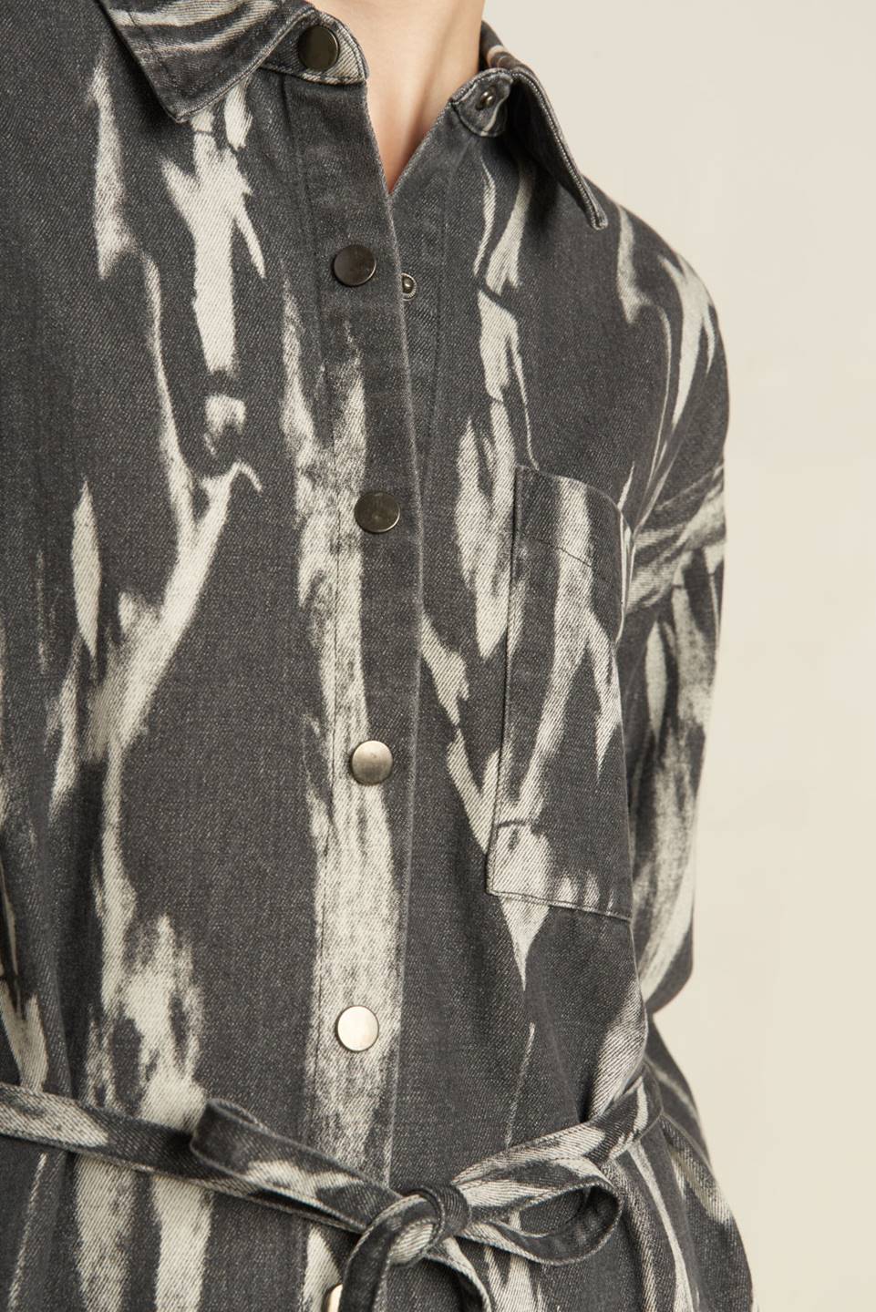 HERE & NOW WOVEN DENIM MIDI SHIRT DRESS - Mack & Harvie