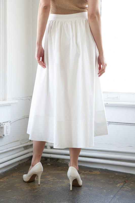 HOLDING ON TIGHT POPLIN MIDI SKIRT - Mack & Harvie
