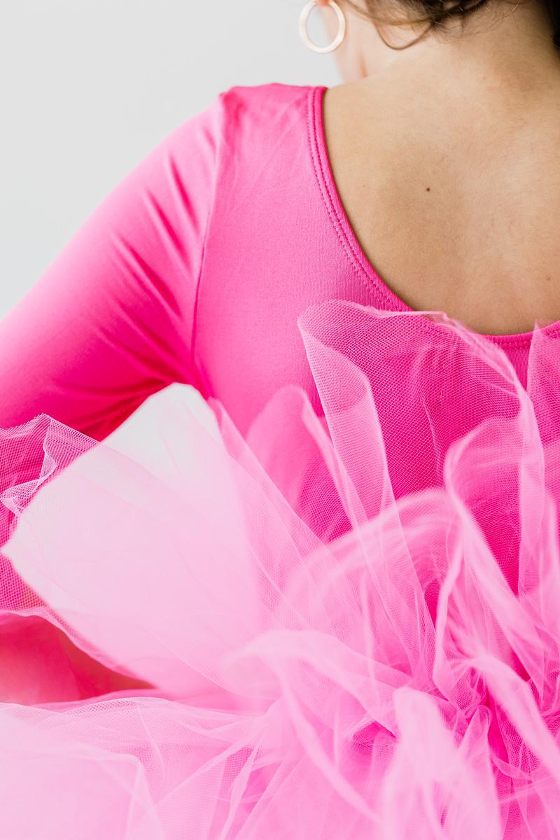 Hot Pink 3/4 Tutu Leotard - Mack & Harvie