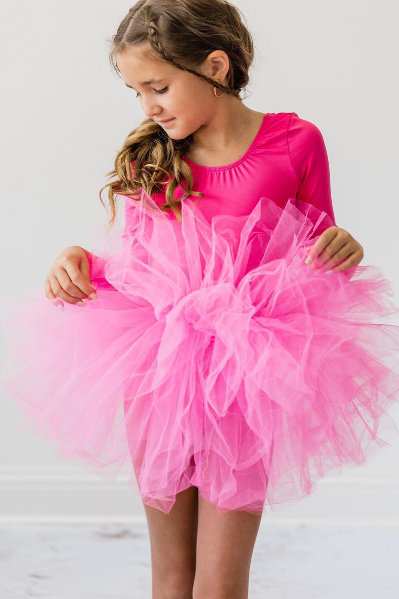 Hot Pink 3/4 Tutu Leotard - Mack & Harvie
