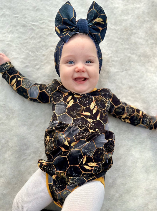 Midnight Honey | Baby & Toddler Bamboo Bodysuit Dress