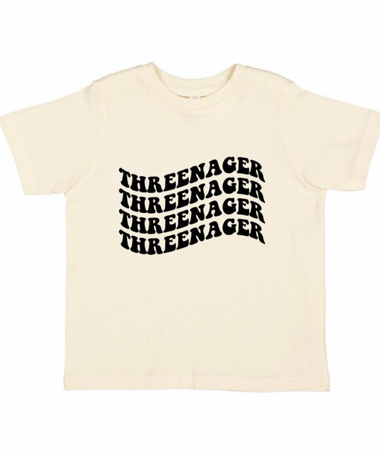“Threenager” Birthday Tee (MTO)