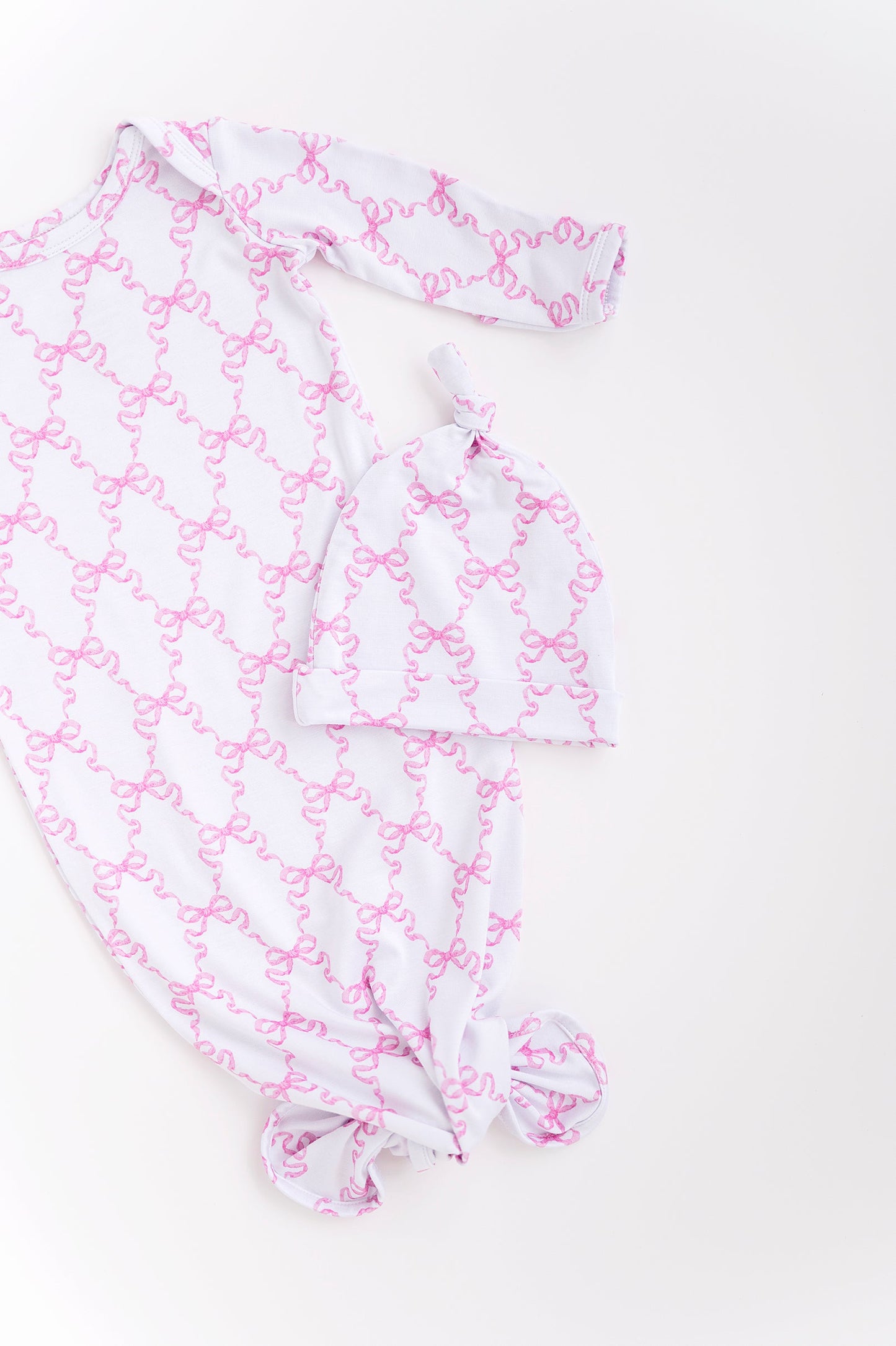 Pink Bow Knotted Gown