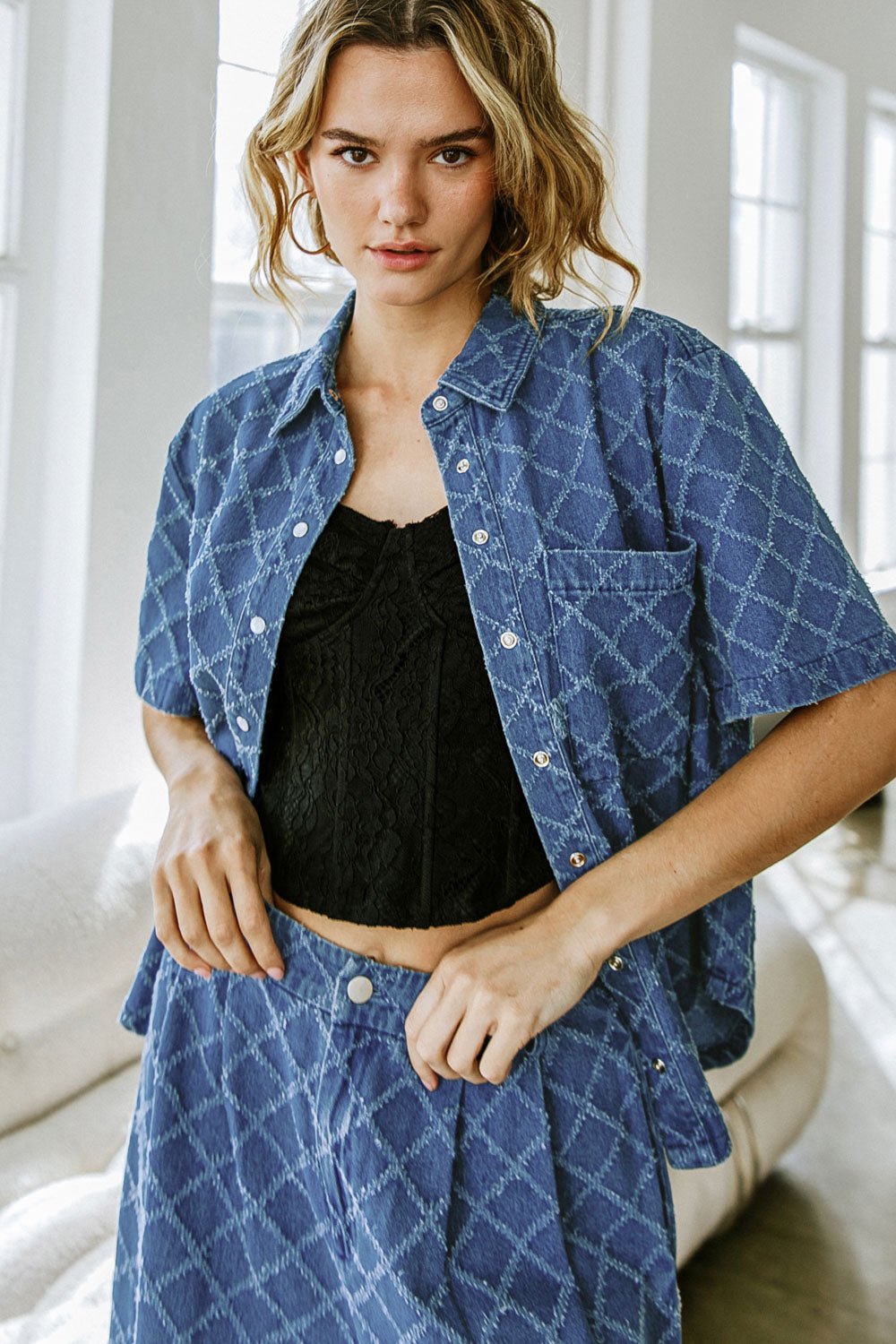 IT'S A SECRET DENIM TOP - Mack & Harvie