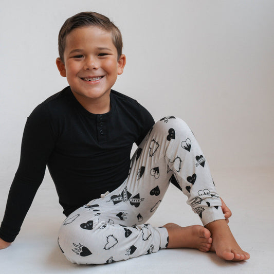 Tattoo Heart Heather Grey | Boy's Jogger