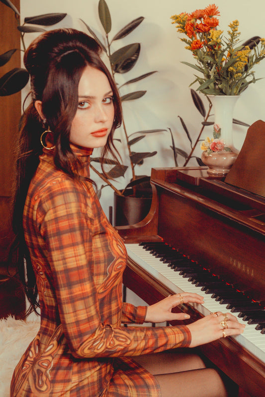 The Joni Monarch Long Sleeve Mini