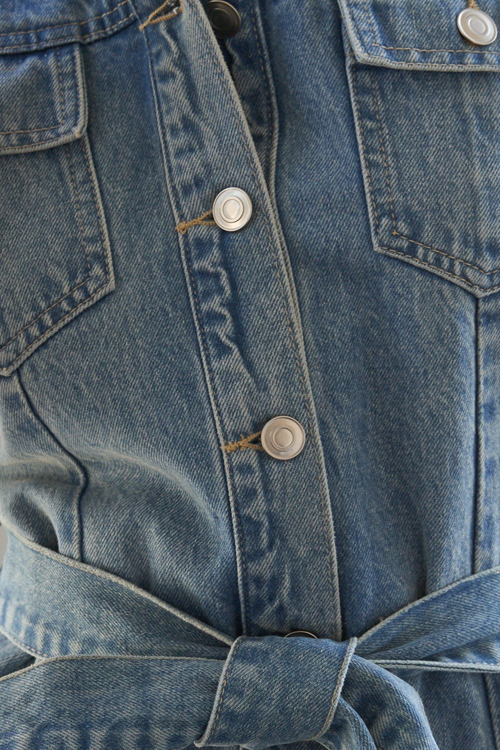 JUST FOLLOW ME DENIM MIDI DRESS - Mack & Harvie