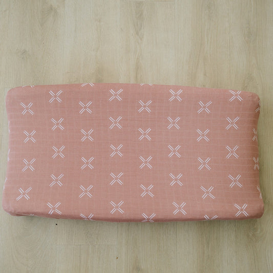 Just Peachy Muslin Changing Pad Cover - Mack & Harvie