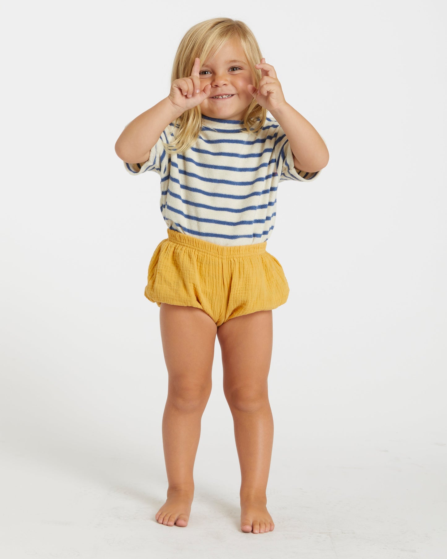 Kid's Terry Tee (Cream/Navy)
