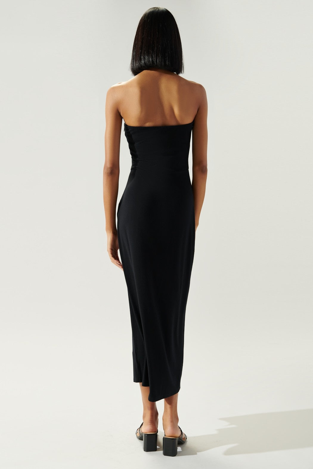 Knit Strapless Midi Dress