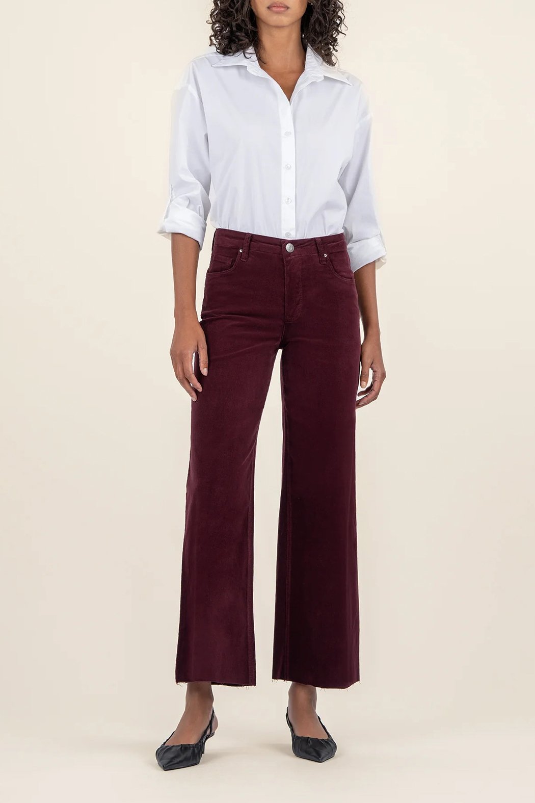 Meg High Rise Plum Cord