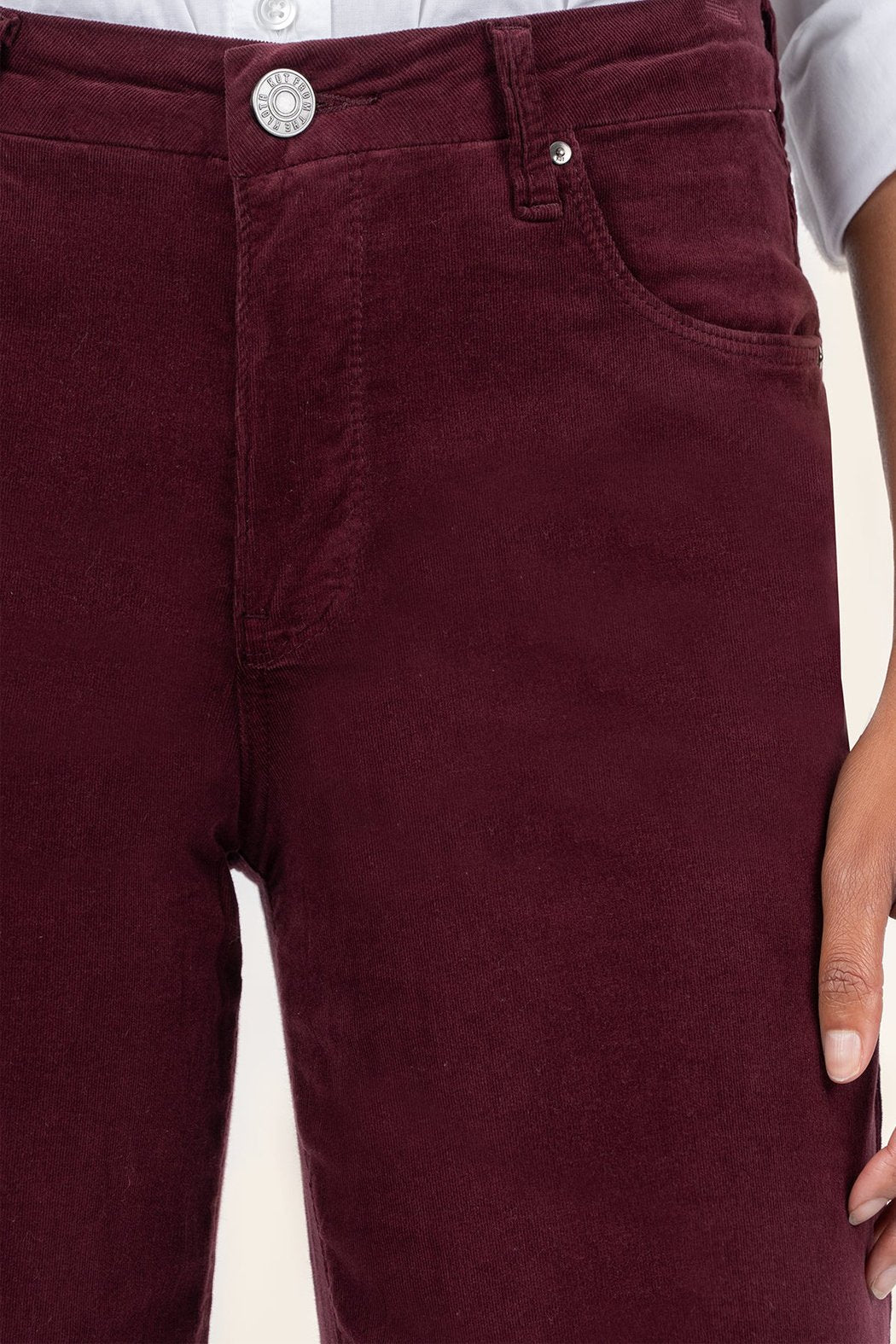 Meg High Rise Plum Cord